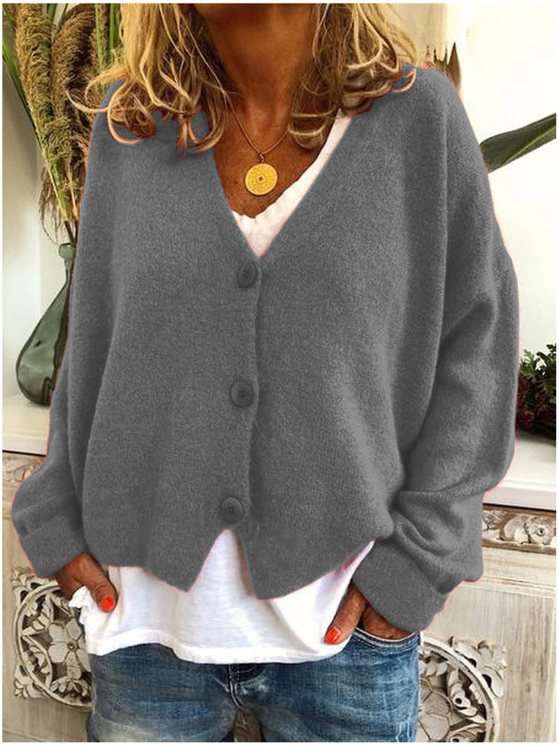 Women's Cozy Knit Cardigan - Button Front - Casual Chic