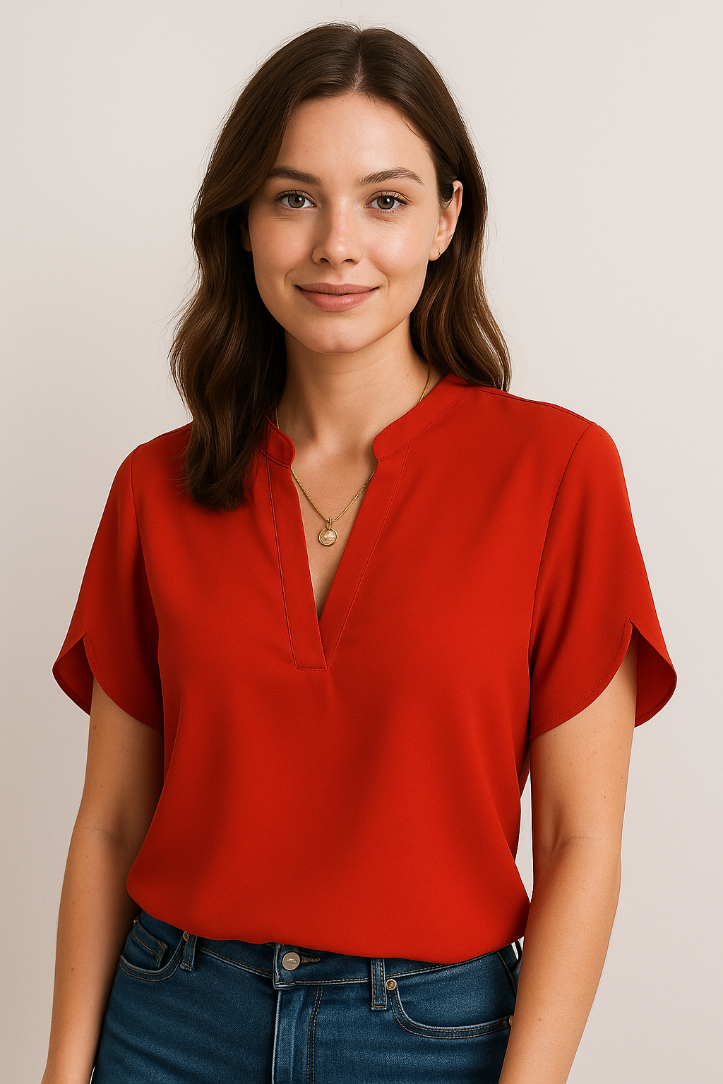 Elegant Chiffon V-Neck Blouse