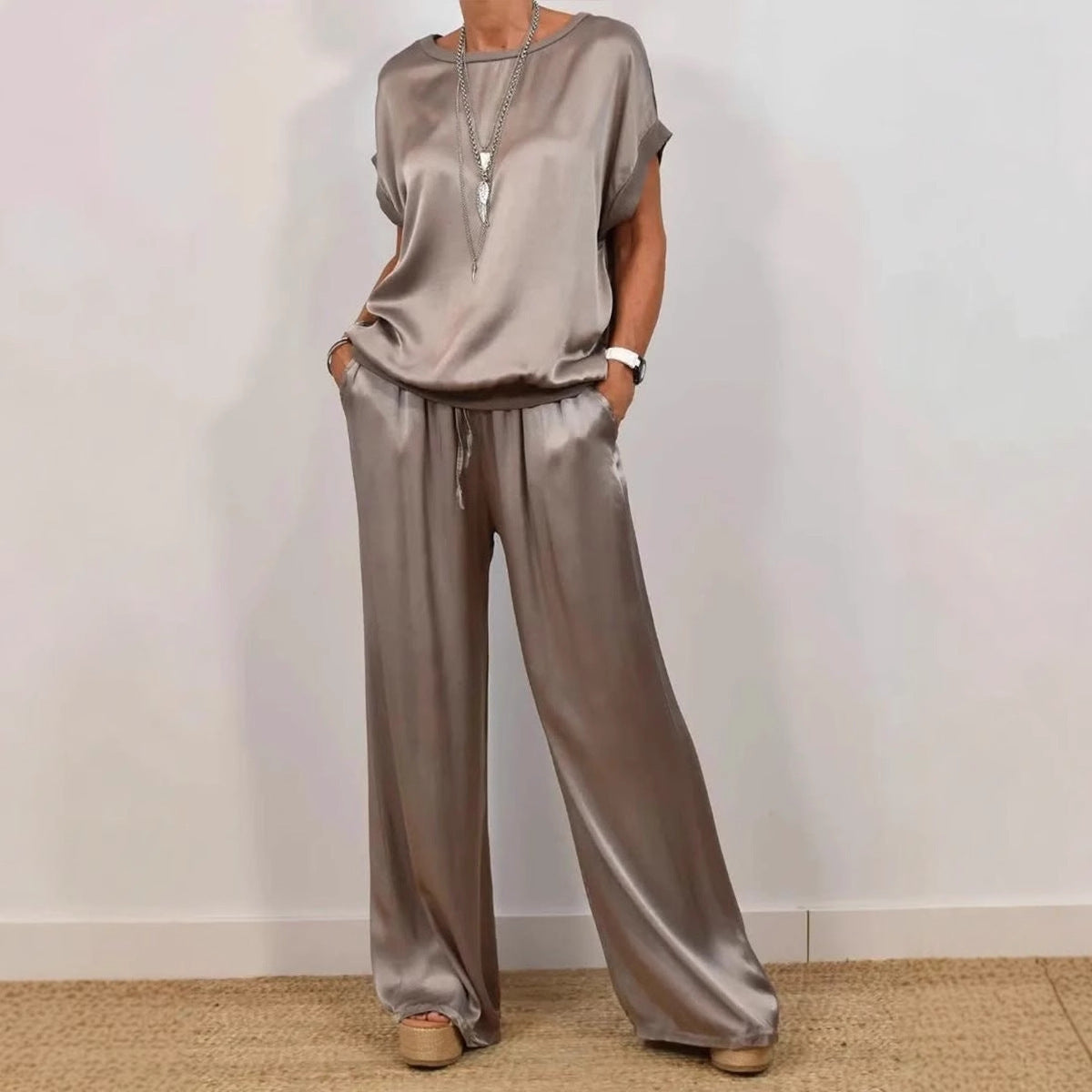Satin Two-Piece Set