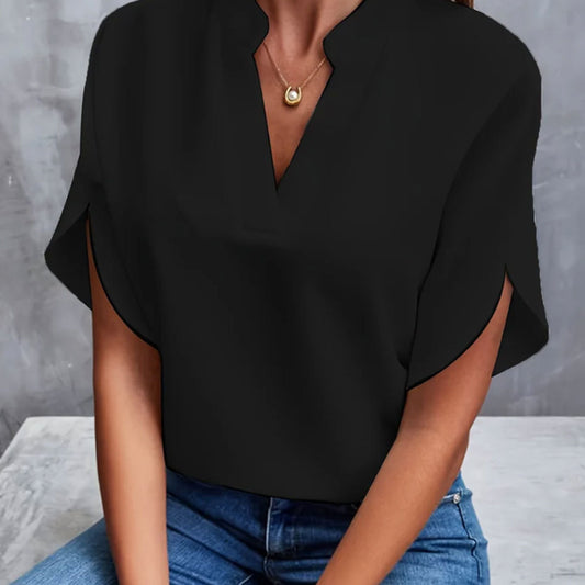 Elegant Chiffon V-Neck Blouse