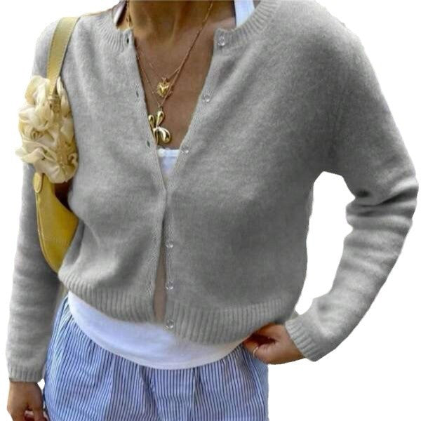 Women’s Cardigan – Soft Knit – Relaxed Fit – Button Down – Ribbed Trim