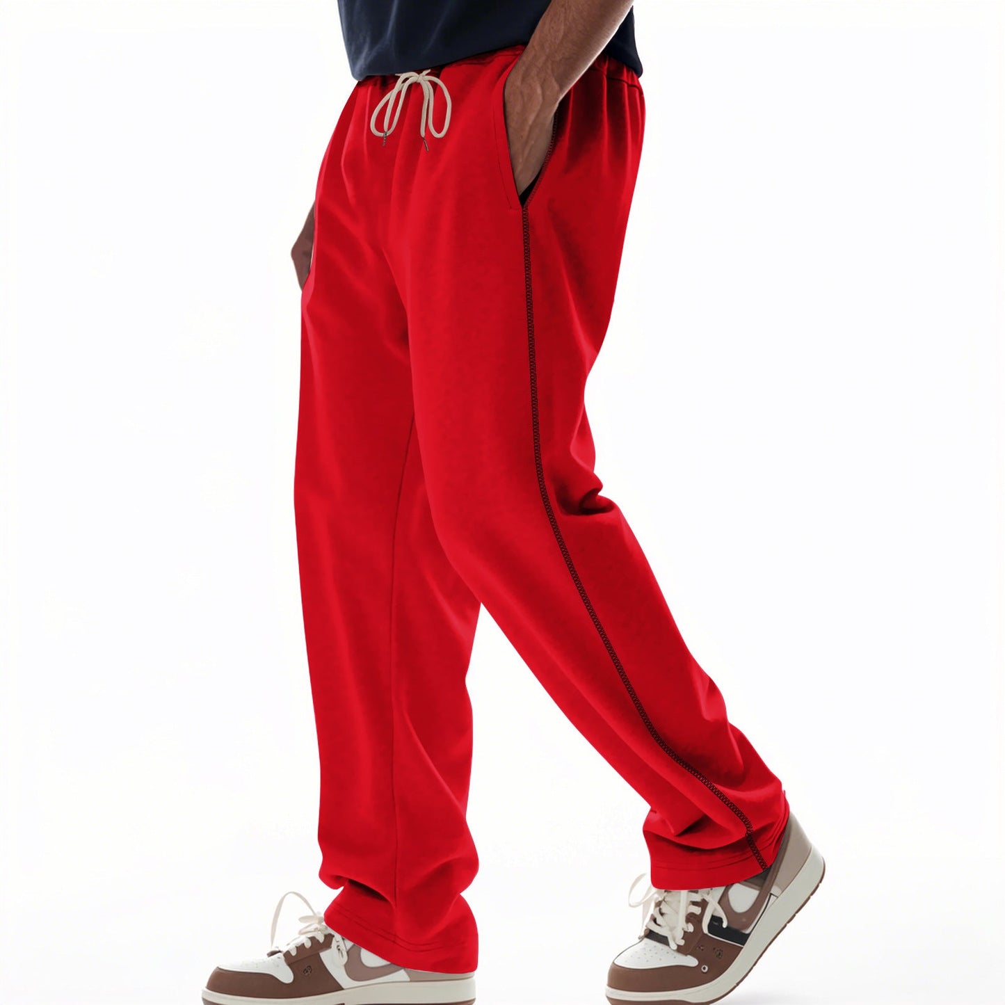 Men’s Sweatpants – Cotton Terry – Relaxed Fit – Drawstring Waist – Full Length – Pockets