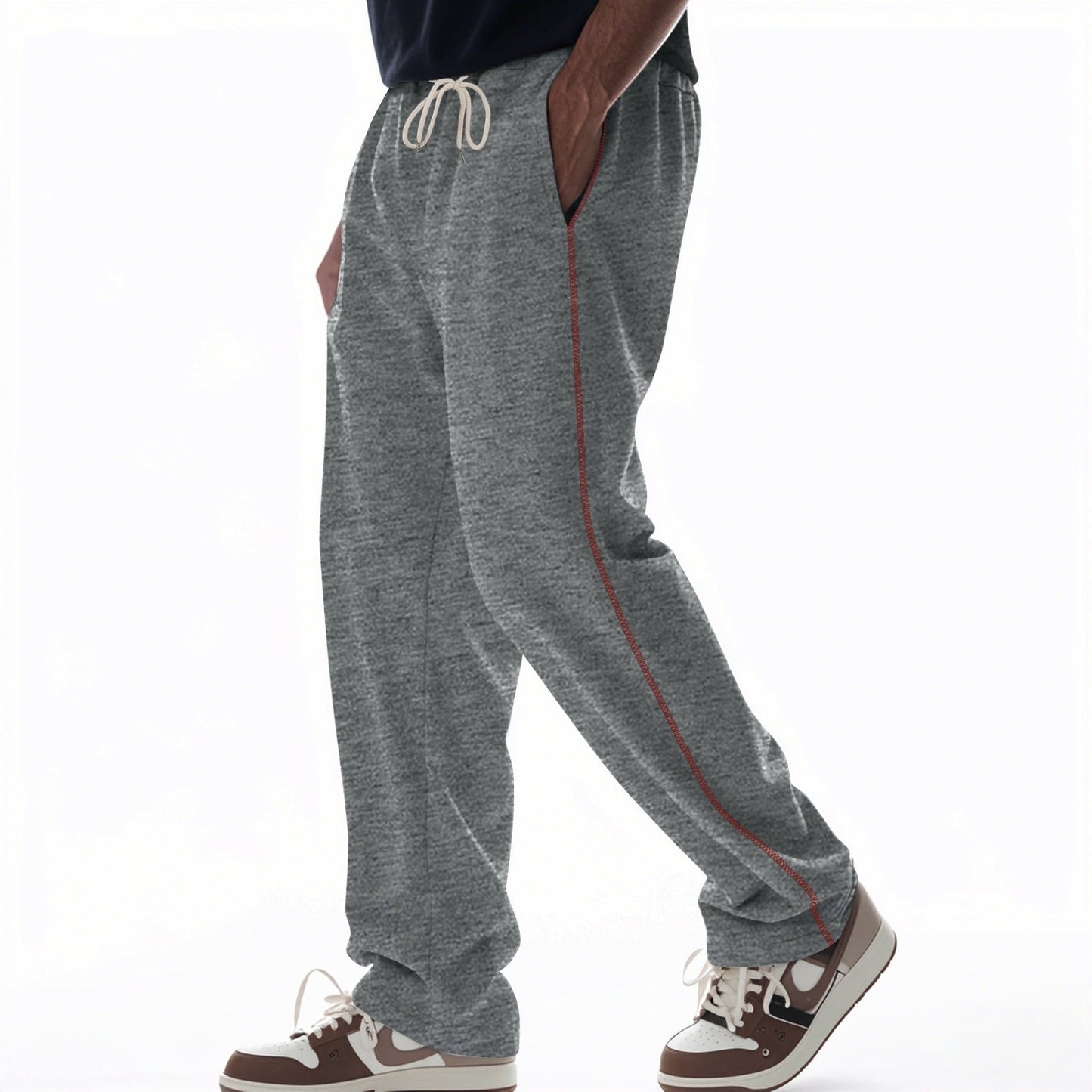 Men’s Sweatpants – Cotton Terry – Relaxed Fit – Drawstring Waist – Full Length – Pockets