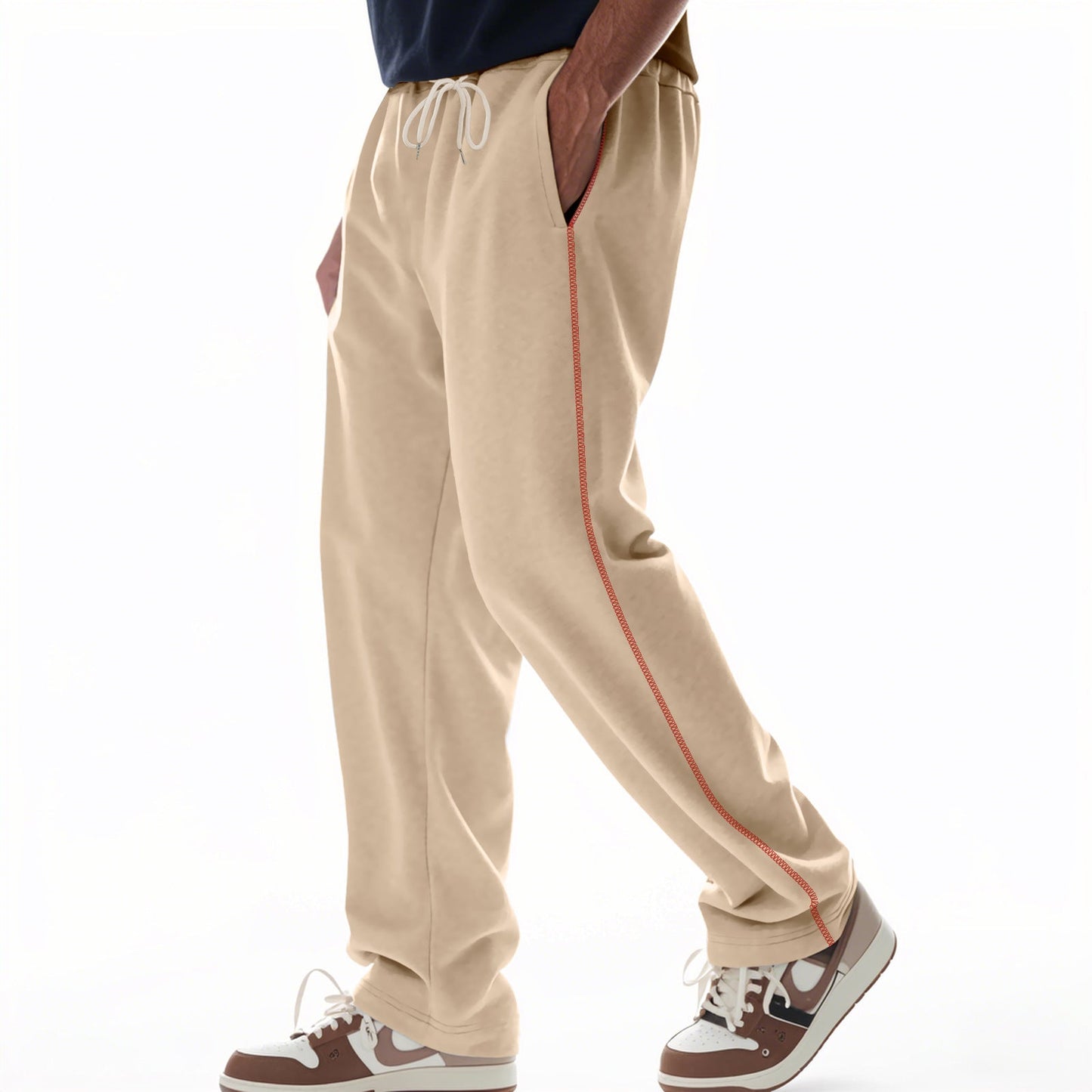 Men’s Sweatpants – Cotton Terry – Relaxed Fit – Drawstring Waist – Full Length – Pockets