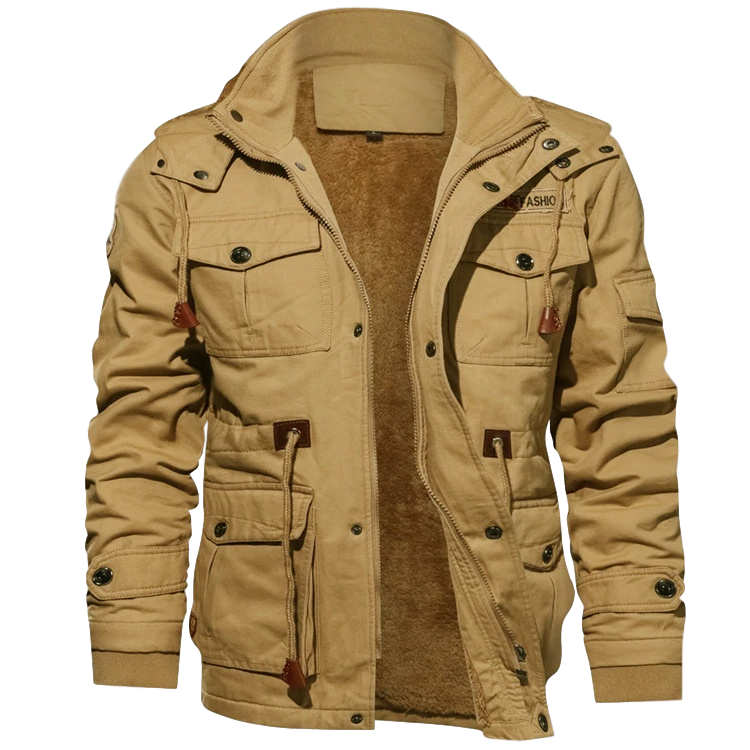 Men’s Jacket – Structured Fit – Breathable Fabric – Zipper Front – Utility Pockets