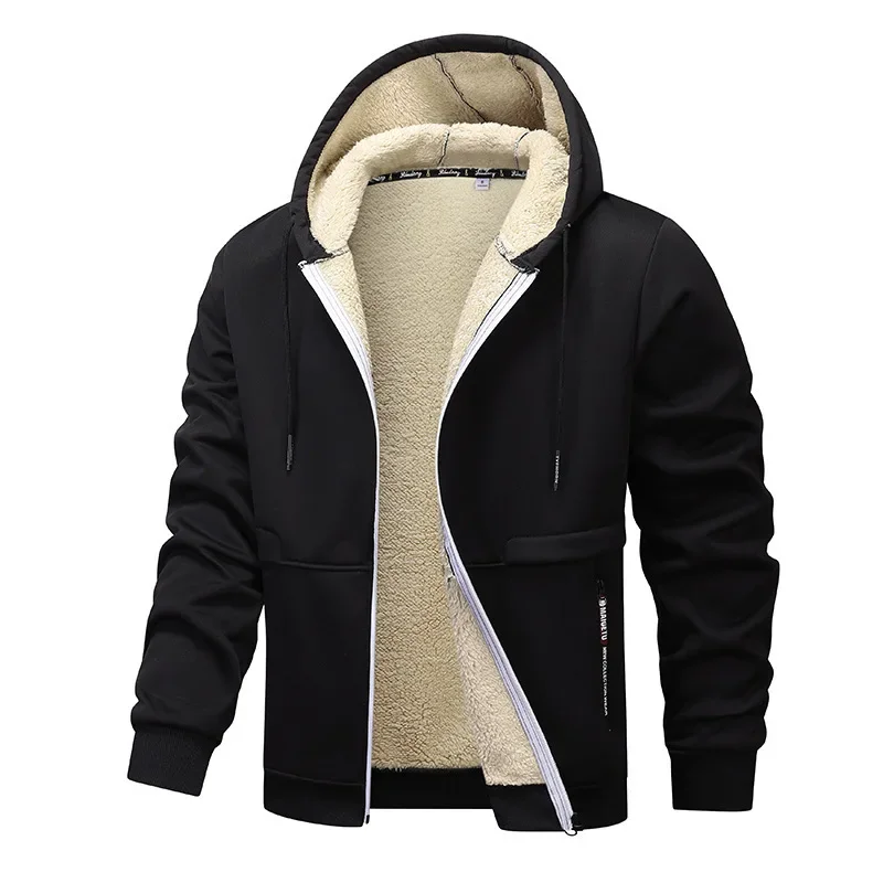 Men’s Jacket – Relaxed Regular Fit – Sherpa Lined – Fleece Outer – Full Zip Hoodie