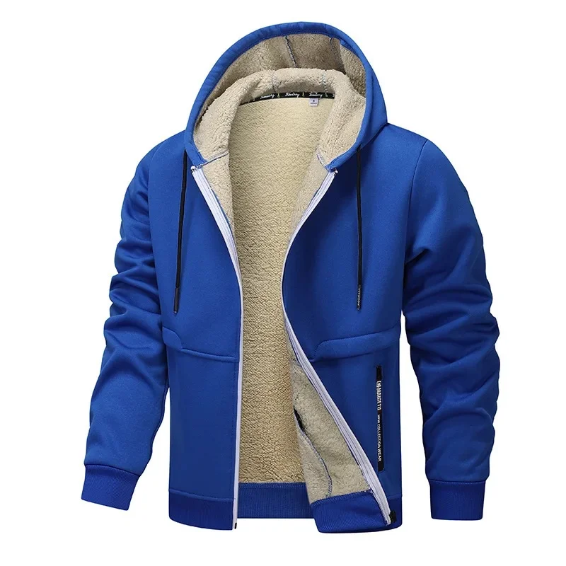 Men’s Jacket – Relaxed Regular Fit – Sherpa Lined – Fleece Outer – Full Zip Hoodie
