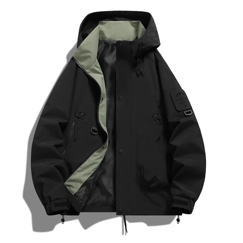 Men's Utility Jacket – Water Resistant – Adjustable Hood and Hem – Multi Pocket
