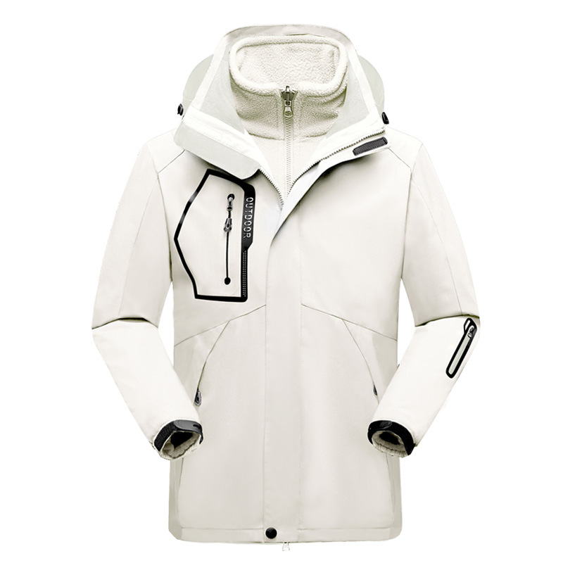 Women’s Outdoor Jacket – Water-Resistant – 2-in-1 Design – Removable Fleece Liner