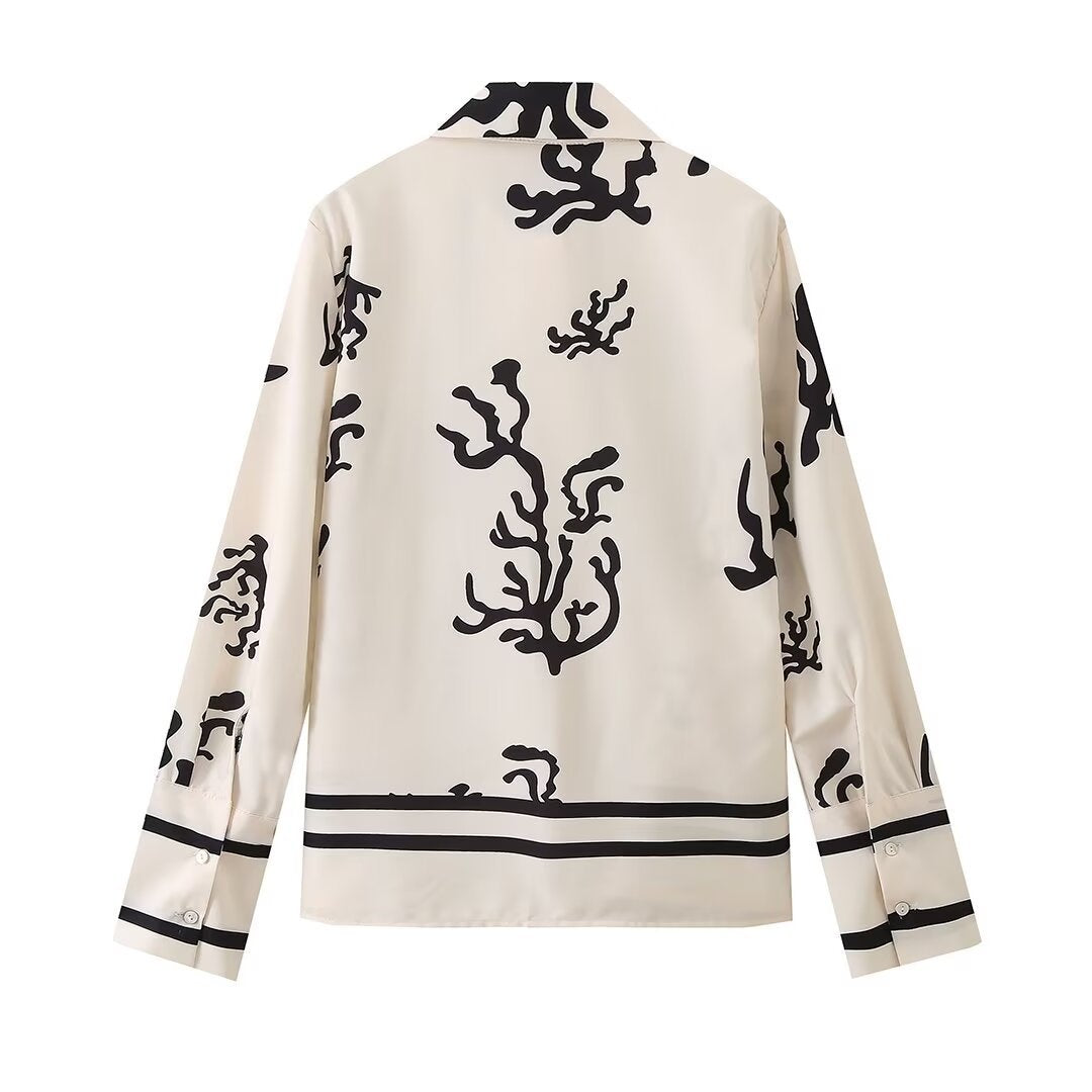 Printed Blouse & Trousers