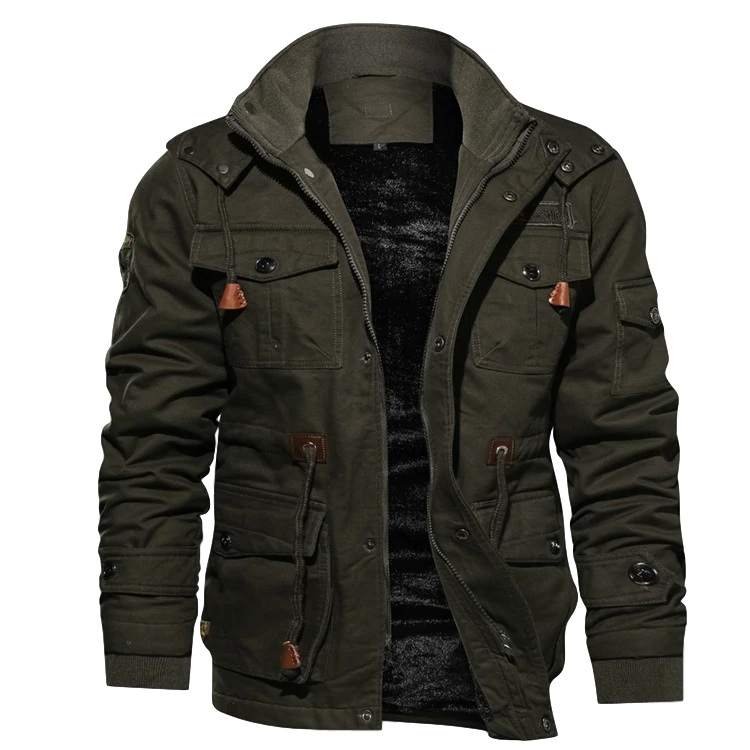 Men’s Jacket – Structured Fit – Breathable Fabric – Zipper Front – Utility Pockets
