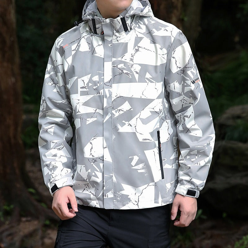 Men’s Jacket – Lightweight Technical Fabric – Regular Fit – Zipper Pockets – Adjustable Cuffs