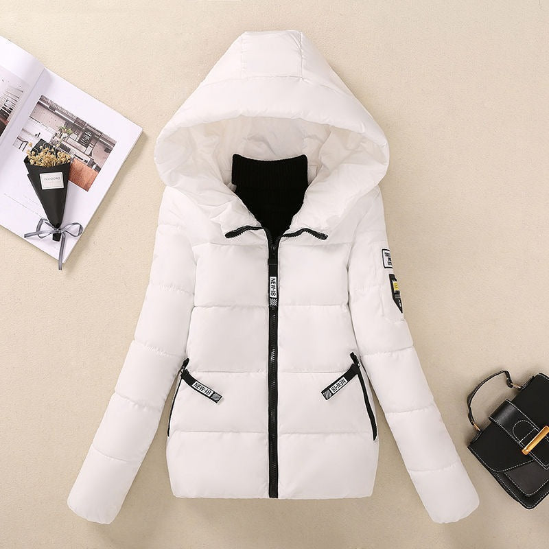 Women’s Quilted Coat – Relaxed Fit – Hooded – Zip Front – Insulated Mid-Length Jacket