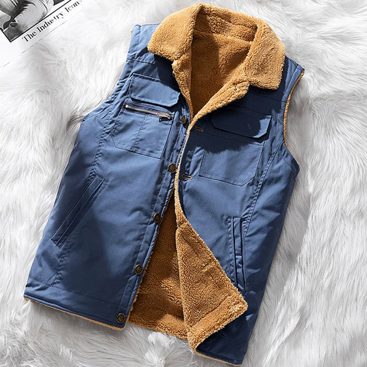 Men’s Utility Vest – Structured Fit – Sherpa Lined – Weather Resistant – Multi Pocket
