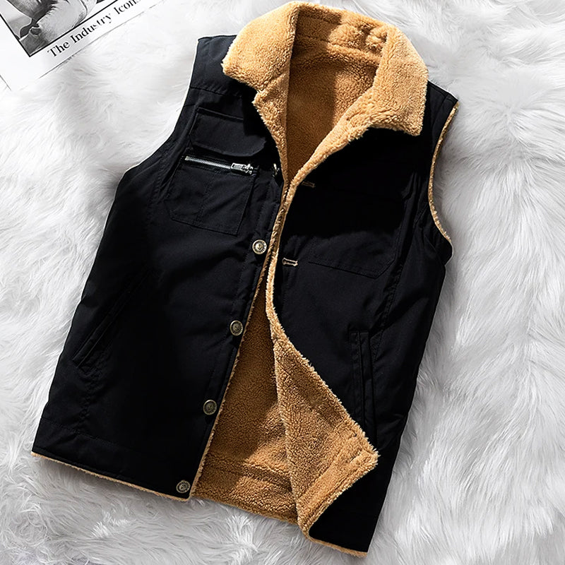 Men’s Utility Vest – Structured Fit – Sherpa Lined – Weather Resistant – Multi Pocket