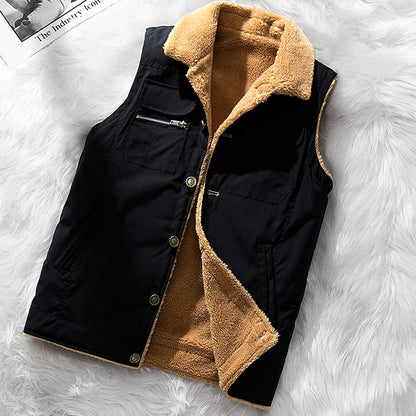 Men’s Utility Vest – Structured Fit – Sherpa Lined – Weather Resistant – Multi Pocket