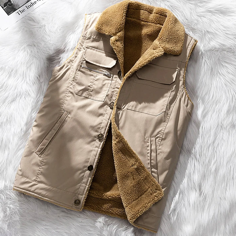 Men’s Utility Vest – Structured Fit – Sherpa Lined – Weather Resistant – Multi Pocket