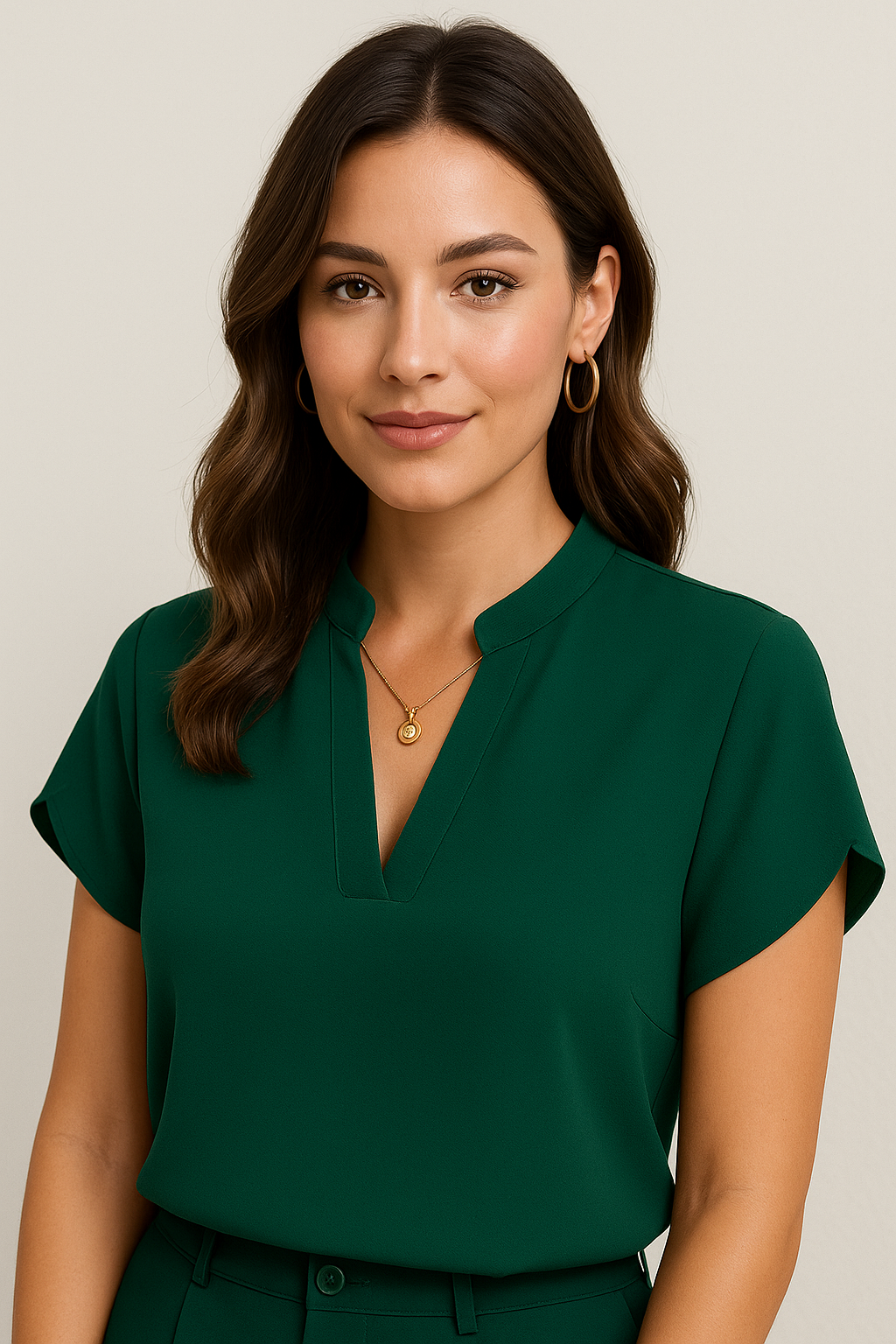 Elegant Chiffon V-Neck Blouse