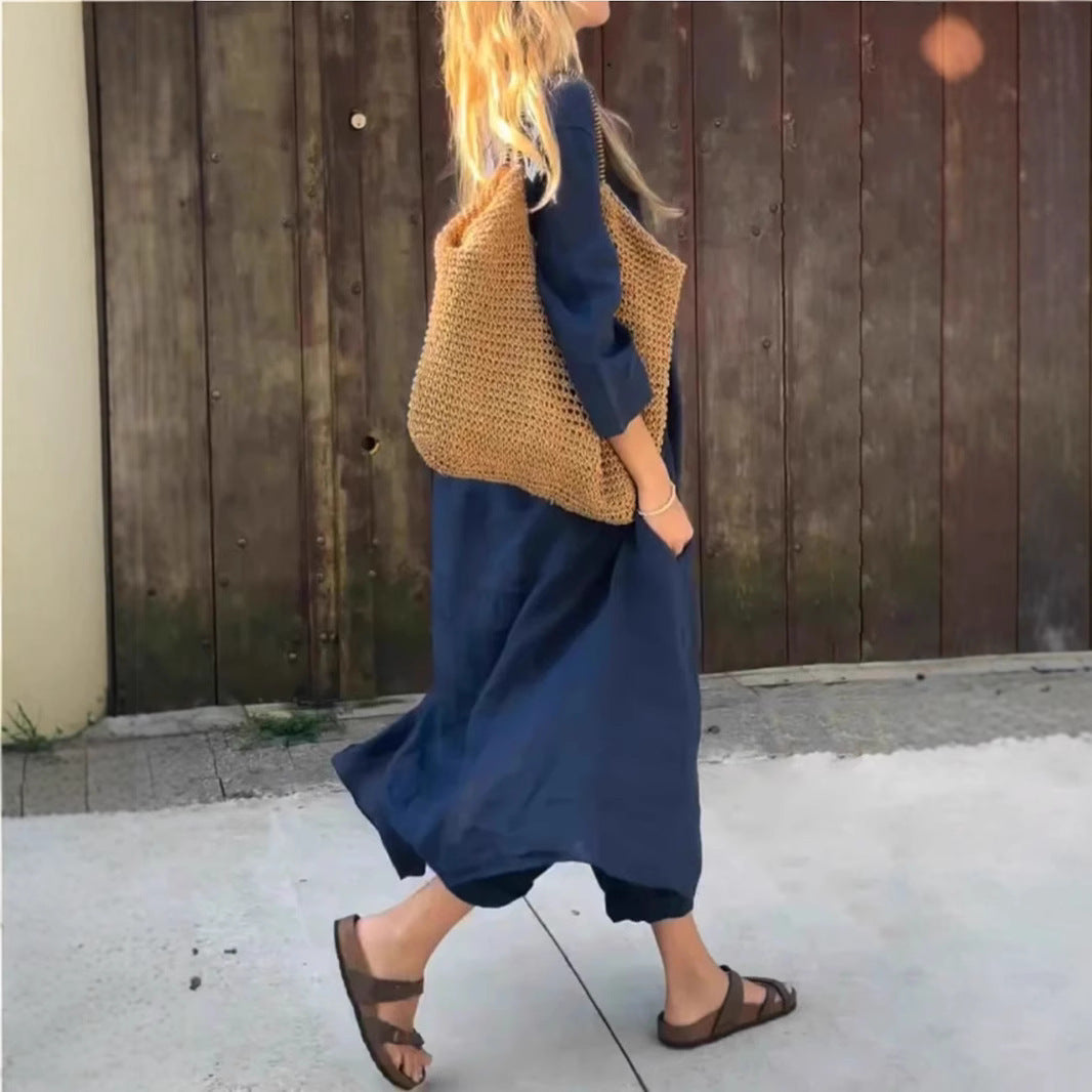 Cotton & Hemp V-Neck Set