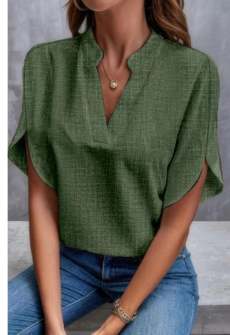 Elegant Chiffon V-Neck Blouse