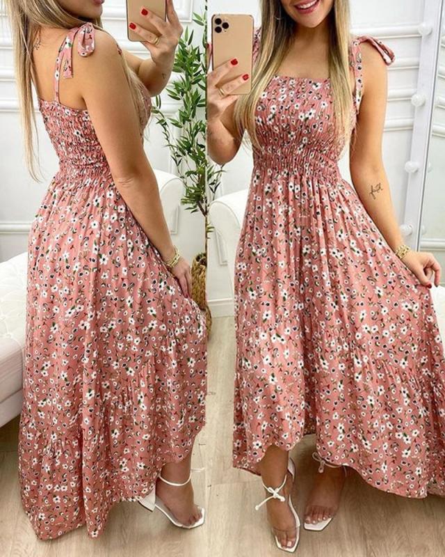 Floral Strap Maxi Dress