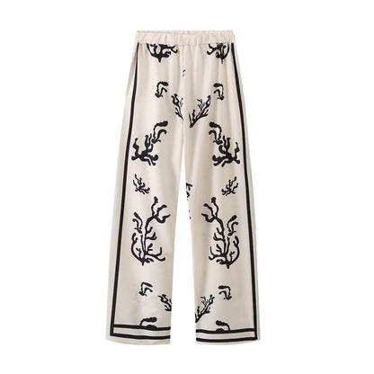 Printed Blouse & Trousers