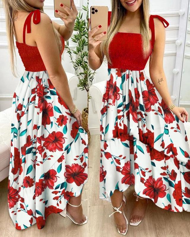 Floral Strap Maxi Dress