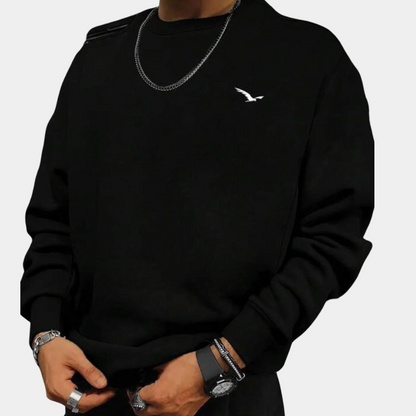 Men’s Sweater – Relaxed Fit – Cotton Feel – Crew Neck – Ribbed Cuffs – Casual Style