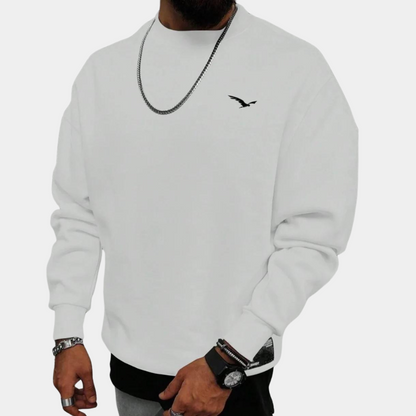 Men’s Sweater – Relaxed Fit – Cotton Feel – Crew Neck – Ribbed Cuffs – Casual Style