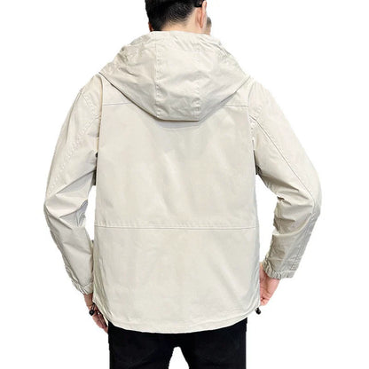 Men’s Lightweight Jacket – Regular Fit – Hooded – Full-Zip – Snap Front – Multi-Pocket