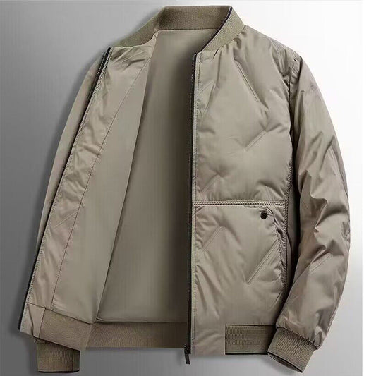Men’s Quilted Jacket – Regular Fit – Ribbed Trim – Insulated Weather-Resistant