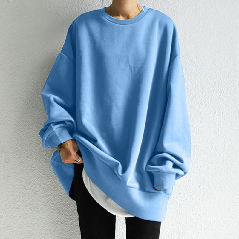 Women’s Pullover Sweater – Oversized Fit – Soft Knit – Long Sleeve Tunic Length