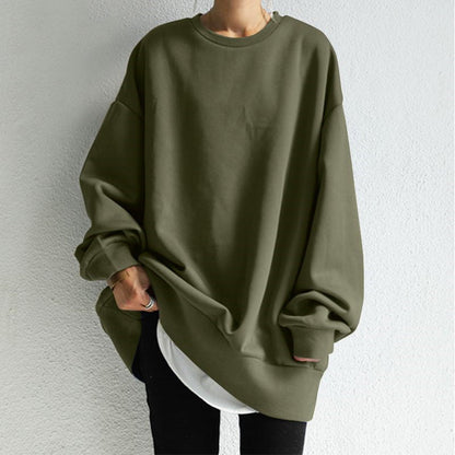 Women’s Pullover Sweater – Oversized Fit – Soft Knit – Long Sleeve Tunic Length