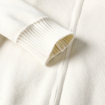 Men’s Knitted Jacket – Relaxed Fit – Ribbed Texture – Full Zip – Stand-Up Collar