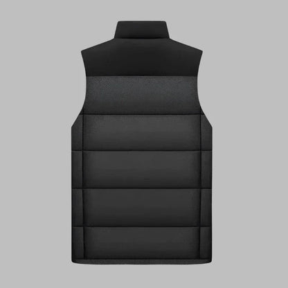 Men’s Padded Vest – Slim Fit – Quilted Insulation – High Collar – Zippered Pockets