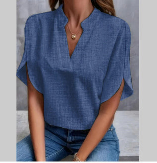 Elegant Chiffon V-Neck Blouse