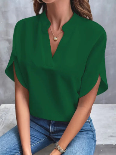 Elegant Chiffon V-Neck Blouse