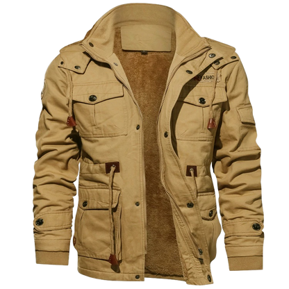 Men’s Jacket – Structured Fit – Breathable Fabric – Zipper Front – Utility Pockets