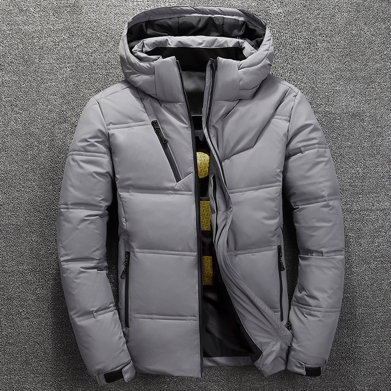 Men’s Puffer Jacket – Quilted Insulation – Hooded – Wind Resistant – Zippered Pockets