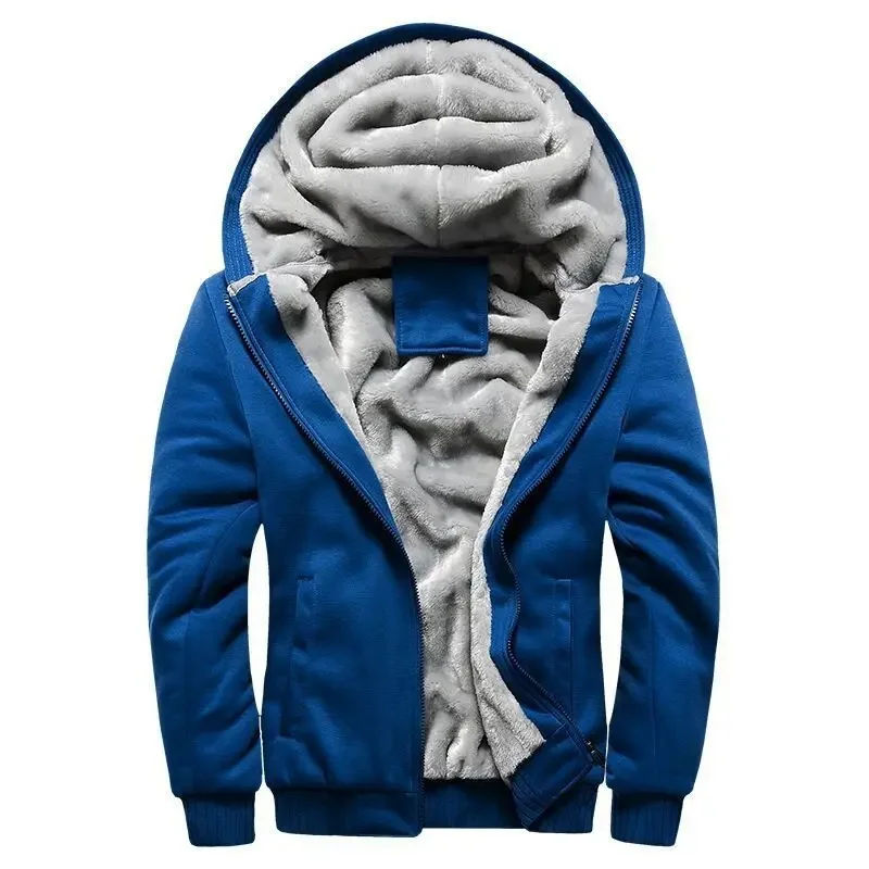 Men’s Hooded Jacket – Plush Lined – Regular Fit – Full Zip – Ribbed Cuffs and Hem