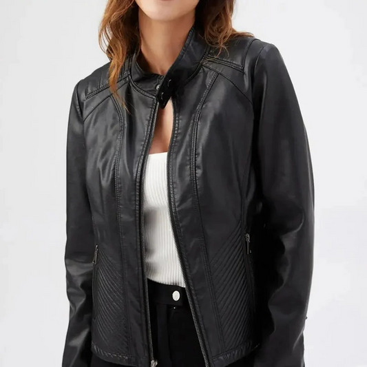 Women’s Jacket – Slim Fit  – Quilted Design – Zipper Front Closure