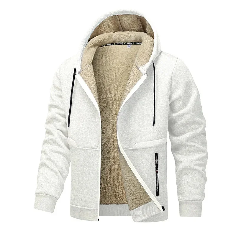 Men’s Jacket – Relaxed Regular Fit – Sherpa Lined – Fleece Outer – Full Zip Hoodie