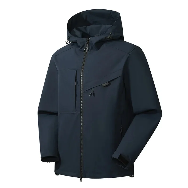 Men’s Jacket – Weather-Resistant – Relaxed Fit – Hooded – Zip Pockets – Zipper Closure