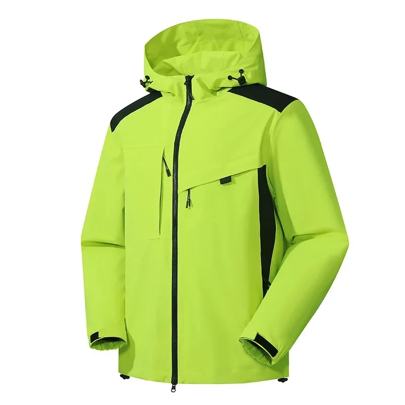 Men’s Jacket – Weather-Resistant – Relaxed Fit – Hooded – Zip Pockets – Zipper Closure
