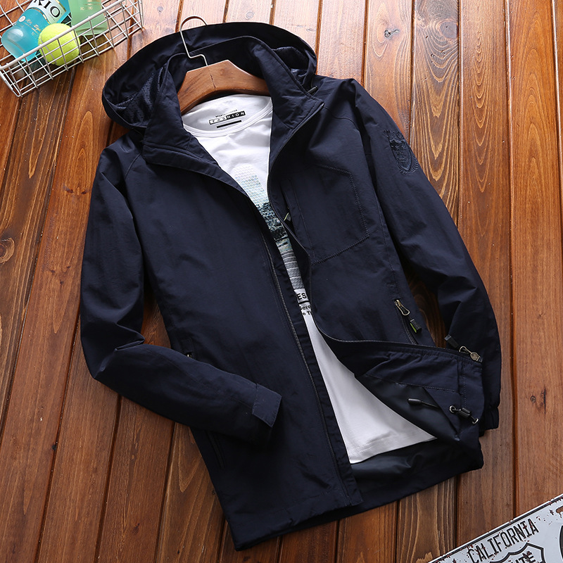 Men’s Hooded Jacket – Lightweight Relaxed Fit – Breathable Mesh – Multi-Pocket Design