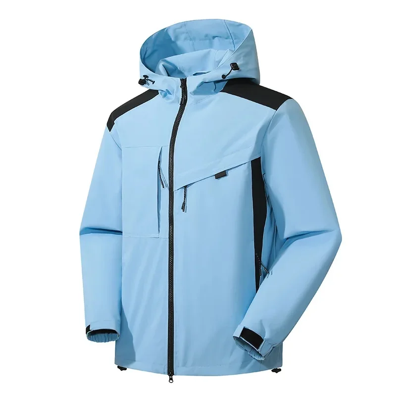 Men’s Jacket – Weather-Resistant – Relaxed Fit – Hooded – Zip Pockets – Zipper Closure