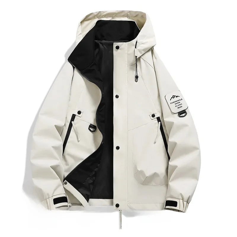 Men's Utility Jacket – Water Resistant – Adjustable Hood and Hem – Multi Pocket
