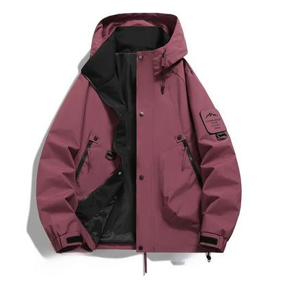 Men's Utility Jacket – Water Resistant – Adjustable Hood and Hem – Multi Pocket