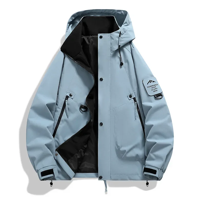 Men's Utility Jacket – Water Resistant – Adjustable Hood and Hem – Multi Pocket