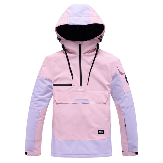 Women’s Hooded Jacket – Water Resistant Pullover – Relaxed Fit – Multiple Pockets